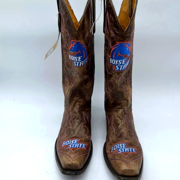 NWT Men's Boise State University Gameday Cowboy Boots - Picture 4 of 5
